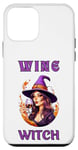 Coque pour iPhone 12 mini Sorcière du vin d'Halloween buvant sa potion