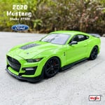 1:24 Uusi 2020 Mustang Shelby GT500 metalliseos automalli käsityökoristelukokoelma lelutyökalu lahja painevalu