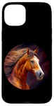 Coque pour iPhone 15 Plus Crinière gracieuse pour cheval de course Nature Force