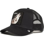 Rea Djur Keps Solskydd Mesh Broderad Trucker Hat Lone Wolf Svart Bear Green