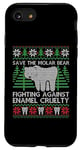 Coque pour iPhone SE (2020) / 7 / 8 Pull de Noël moche avec ours en molaire « Save The Molar Bear »