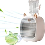 Mini Ventilateur de Refroidissement a Eau avec 3 Vitesses 2 Modes de Pulverisation Climatiseur usb Humidificateur pour Voiture et Maison Bureau Gris