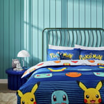 Pokemon Blue Kids Bedding Set - Double