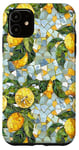 Coque pour iPhone 11 Motif carreaux d'été italiens citron portugal marocain azulejo