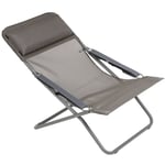 Lafuma Mobilier - Chaise Longue - Bain De Soleil - Transat Jardin - Pliant - Transabed - Batyline® Iso - Marron Graphite