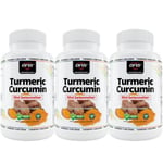 3-Pack Gurkemeie Turmeric - Curcumin - 60 kapsler