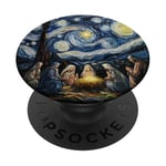 Christmas Baby Jesus Nativity Van Gogh Starry Night PopSockets Adhesive PopGrip