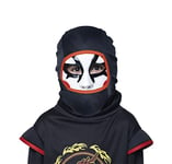 Rubies Masque Ninja à capuche pour enfant, masque blanc attaché à la capuche, original, idéal pour Halloween, Noël, carnaval et anniversaire.