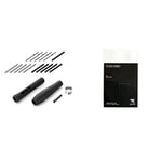 Wacom Kit d'Accessoires Professionnel pour Stylet Grip Pen & Pack de 5 Mines de Rechange Souples pour Stylet d'Intuos Pro et Intuos 4/5 - Noir