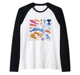 The Cephalopod Octopus Animals Of The World Octopus Lover Raglan Baseball Tee