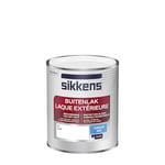 Sikkens - Peinture Laque Extérieure Bois et Fer - Finition tendue, sous-couche intégrée, facile à appliquer - Satin Blanc 0,75 L