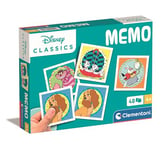 Clementoni Educational Game Memo Pocket Disney Classics 48 Tiles - Game For Children 4-6 Years, Flash Card Games, Learning Logical Thinking, 2 Players, Gift For Girl, Cartoon, Made In Italy, 18308