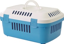 Savic Discovery Compact Transportbox, 33X48x23 Cm,Hvid/Pacific Blå