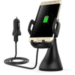 Decdeal - dodocool 10W Fast Charge Wireless Car Charger Air Vent Suction Mount usb Power Adapter 1.5m Charging Cable for Samsung Galaxy S9+ / S9 /