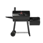 Char-Griller Smokin' Pro Charcoal Grill Offset Smoker, Black