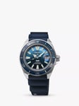 Seiko SRPJ93K1 Men's Prospex Great Blue Samurai Scuba PADI Special Edition Silicone Strap Watch, Blue