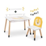 Beeloom - Jungle Drum Table Multi-Usage en Bois pour Enfants, 60x40x44cm pour Enfants avec 1 Chaise, Ensemble Table et Chaise, Bureau Multi-activités Multi-Fonctionnel