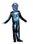 Smiffys Robotic Skeleton Costume All in One with Reflective Print & EVA Mask, Halloween Child Fancy Dress, Skeleton Dress Up Costumes