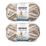 Bernat Lot de 2 paquets de fil de sable pour couverture bébé - 300 g - Polyester - 6 super volumineux - 200 m - Tricot/crochet