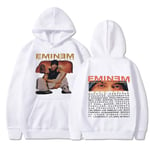 Eminem Anger Management Tour 2002 Hoodie Vintage Harajuku Funny Rick Sweatshirts Långärmade Herr Dam Pullover Mode White XL