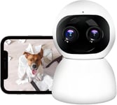 Caméra Pour Animaux De Compagnie, 4Mp Dog Cat Wifi Cam With Phone App Home Security With 2-Way Audio, L'Alerte App Convient À L'Utilisation En Intérieur