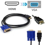 1080p Hdmi Male To Vga Video Converter Adapter Cable E 5m
