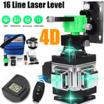 Dmtool - 16 lignes à 360 Niveau laser horizontal vertical croix 4D à lumière verte Mesure de nivellement automatique Faisceau laser super puissant