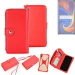 2in1 cover wallet + bumper for Lenovo Z5s Phone protective Case red