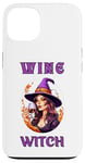 Coque pour iPhone 13 Sorcière du vin d'Halloween buvant sa potion