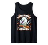 Haunted By My TBR Cute Ghost Book Reading Teacher Halloween Tank Top