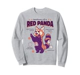 Anatomy of a Red Panda Cute Kawaii Funny Animal Art Sweatshirt