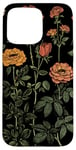 Coque pour iPhone 15 Pro Max Vintage Botanique Rose Fleur Fille Mignon Floral Plant Mom