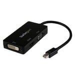 STARTECH Travel A/V Adapter: 3-in-1 Mini DisplayPort to VGA DVI or HDMI Converter