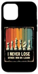 iPhone 12/12 Pro Chess Club I Never Lose Either I Win Or Learn Chess Coach Case