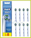 Oral-B PRO Precision Clean Toothbrush Heads - X Shaped Bristles - 8 Heads XXL