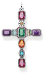 Thomas Sabo PE859-294-7 Pendant 'Cross' Colourful Stones 925 Jewellery