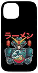 Coque pour iPhone 14 Ramen japonais Mecha Robot géant La grande vague Anime