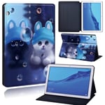 (T3 9.6 (AGS-L09)26.twin cats)Tablettikotelo Huawei MediaPad T3 8.0/T5 10 10.1"/T3 10 9.6"/Mediapad M5 Lite 10.1"/M5 10.8"+ ilmaisia ​​Stylus-tietokonekuoria