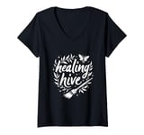 Womens Healing Team Creative - Therapy Art Therapist V-Neck T-Shirt