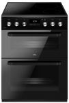 CDA CFC631BL 60cm Double Oven Electric Cooker with Ceramic Hob Black