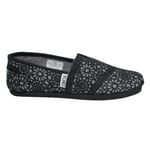 Toms Childrens Unisex Classic Black Kids Espadrilles Textile - Size UK 13.5 Kids