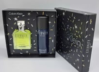 calvin klein  Eternity 100ml Eau De Toilette Gift Set with 150ml Deodarant Spray