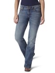 Wrangler Women's Plus Retro Mae Mid Waist Stretch Jeans with Boot Cut, Dark Blue, 26W x 30L