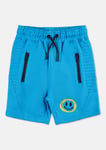 Angel & Rocket Boys Camden Smiley Graffiti Short - Blue Cotton - Size 4Y