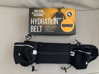 The Gym Sessions Hydration Belt Adjustable belt Reflective Stores 2 Bottles