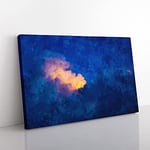 Big Box Art Light Upon The Clouds Painting Canvas Wall Art Print Ready to Hang Picture, 76 x 50 cm (30 x 20 Inch), Blue, Lavender