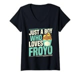 Womens Froyo Frozen Yogurt Design for a Froyo lover V-Neck T-Shirt