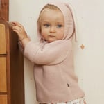 Oeuf hoodie bunny – light pink - 12m