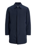 JACK & JONES Men's Jprcccity Padded Mac Coat, Dark Navy, S