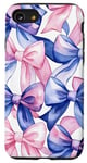 Coque pour iPhone SE (2020) / 7 / 8 Mélange de nœuds aquarelle Preppy Pastel Elegance